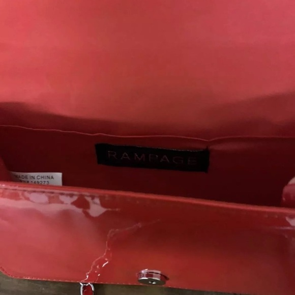 Elegant handbag lacquered red Rampage. - Picture 4 of 5